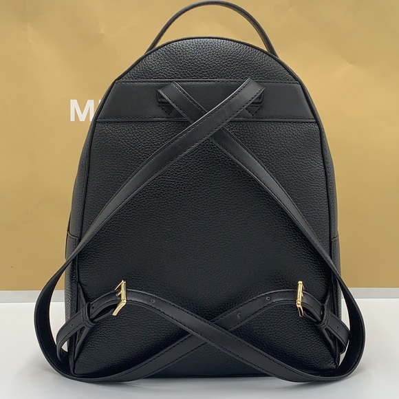 NWT MICHAEL KORS VALERIE MEDIUM PEBBLED LEATHER BACKPACK BLACK COLOUR - Picture 8 of 15